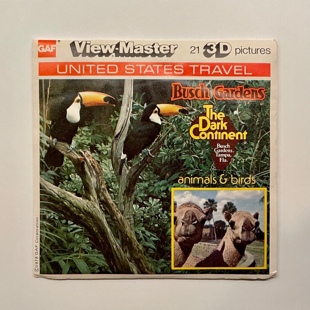 View-Master 1970s Busch Gardens The Dark Continent Animals & Birds (J6)